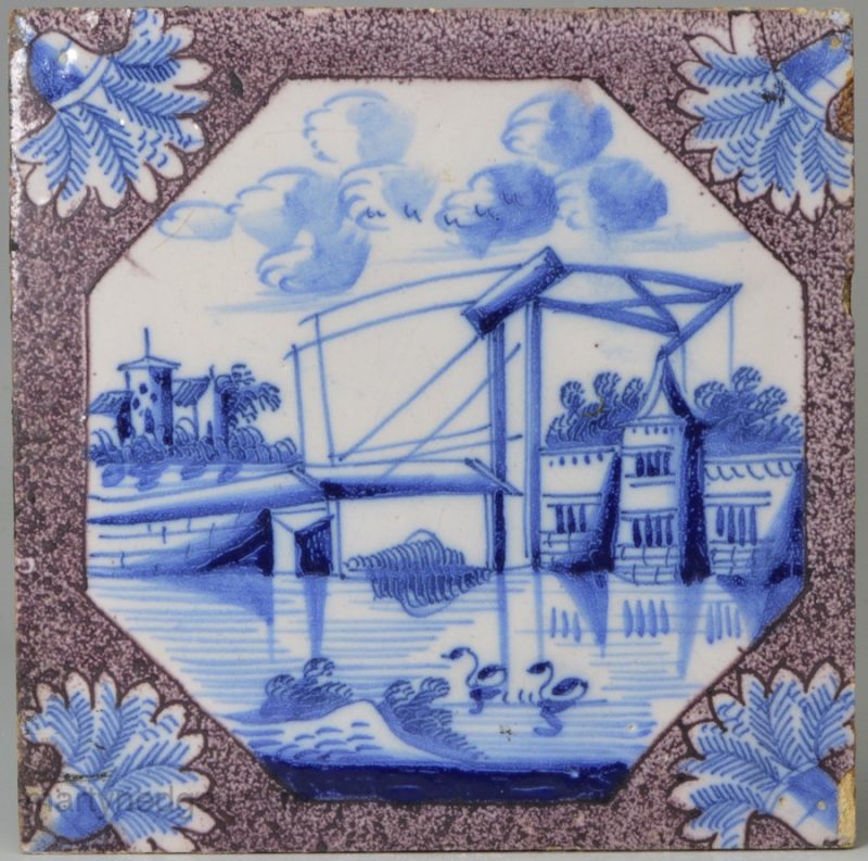 Dutch Delft tile, circa 1750