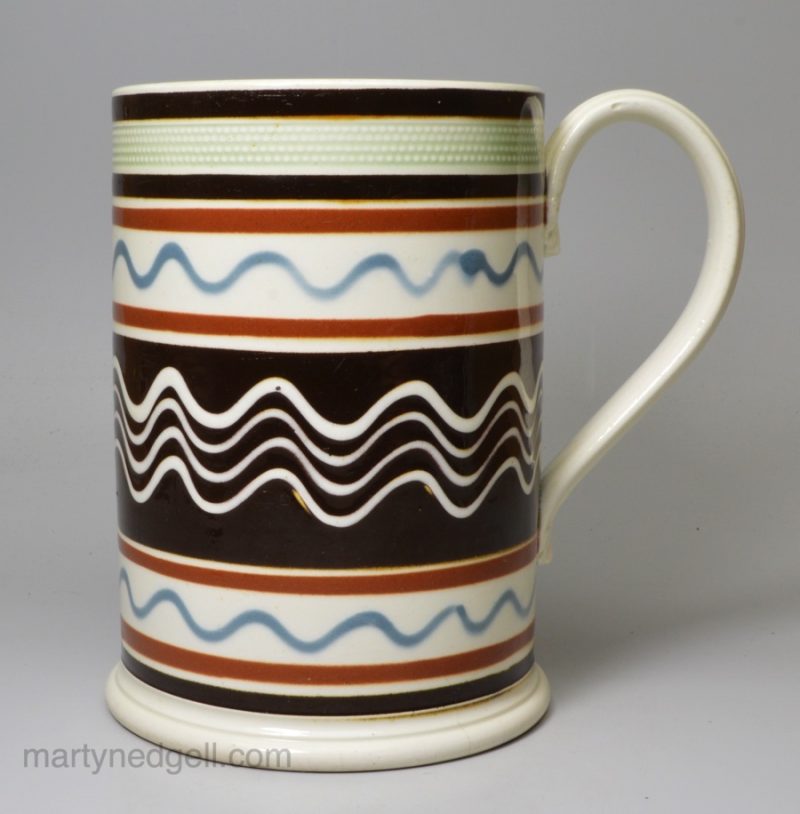 Mocha ware tankard on a pearlware pottery body, circa 1820