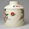 Creamware pottery tea canister, circa 1780