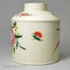 Creamware pottery tea canister, circa 1780