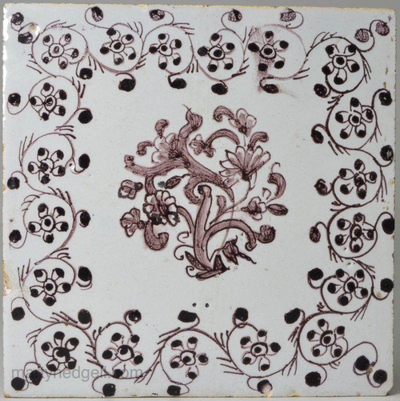 Liverpool delft tile, circa 1760