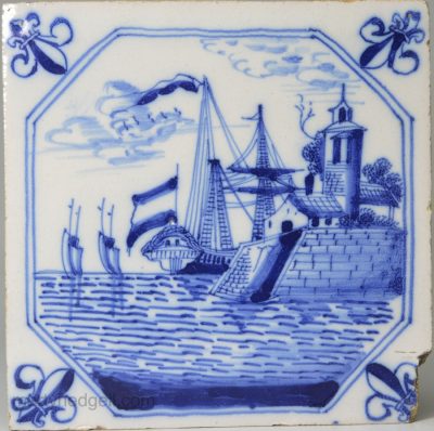 Dutch Delft tile, circa 1750