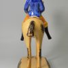 Yorkshire type prattware pottery horse and rider, circa 1820