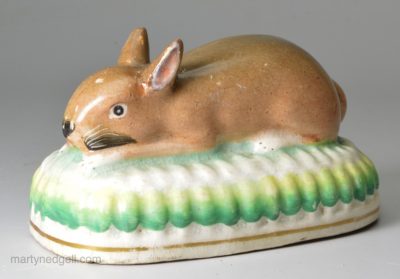 Staffordshire porcelain rabbit, circa 1840