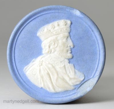 Wedgwood jasper ware disc of Henry IV, circa 1800