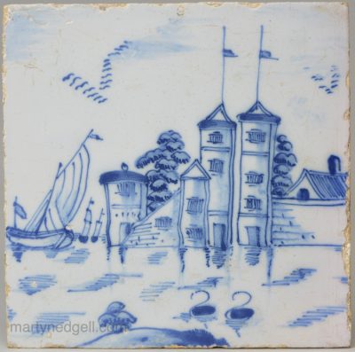 Liverpool delft tile, circa 1760