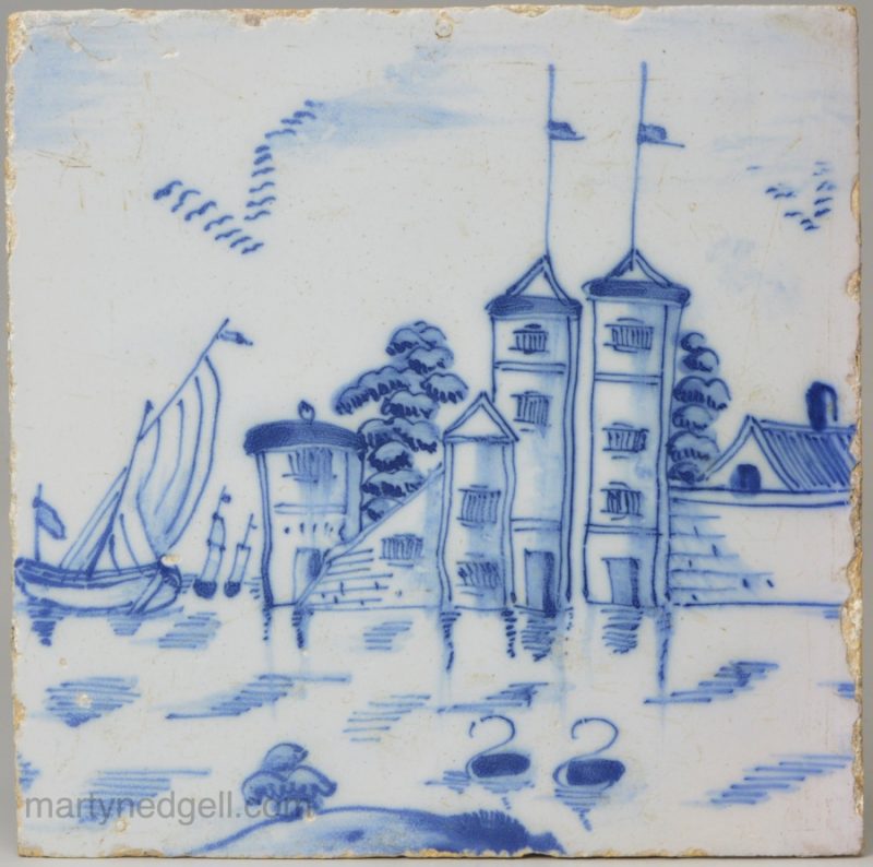 Liverpool delft tile, circa 1760