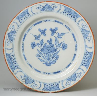 Liverpool delft plate, circa 1760