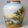 Italian tin glazed vase, circa 1850, probably Castelli