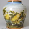 Italian tin glazed vase, circa 1850, probably Castelli