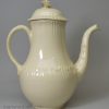 Creamware pottery coffee pot, circa 1780, possibly Leeds Pottery