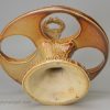 English brown saltglaze egg cup stand and four egg cups, circa 1840 Brampton Pottery