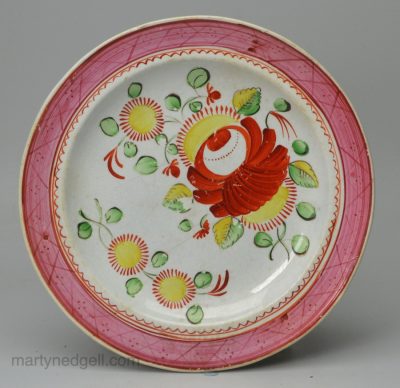 Small pearlware pottery plate, circa 1820