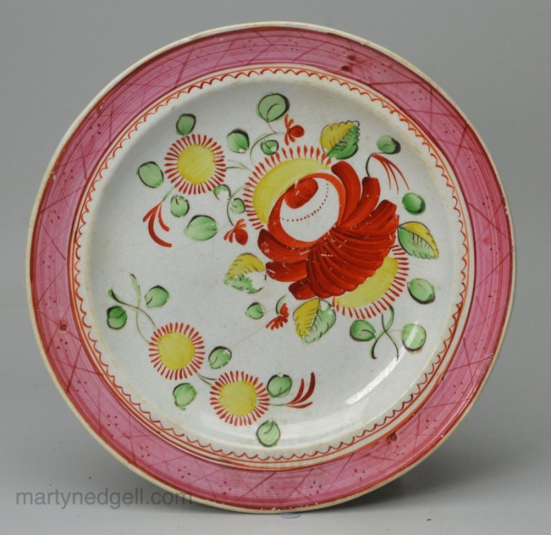 Small pearlware pottery plate, circa 1820