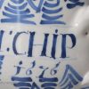 London delft cup probably celebrating the marriage of William and Elizabeth Chip's marriage in 1676