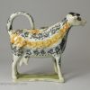 Prattware pottery cow creamer, circa 1820