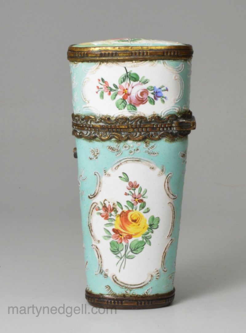 Bilston enamel etui, circa 1770 without tools