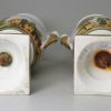 A pair of French porcelain hand painted vases, circa 1870