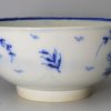 Pearlware pottery slop bowl painted in blue under the glaze, circa 1800