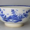 Pearlware pottery slop bowl painted in blue under the glaze, circa 1800