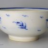 Pearlware pottery slop bowl painted in blue under the glaze, circa 1800