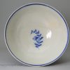 Pearlware pottery slop bowl painted in blue under the glaze, circa 1800