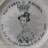 Pearlware pottery alphabet commemorative plate for the Proclamation of Victoria to the throne, 20th June 1837