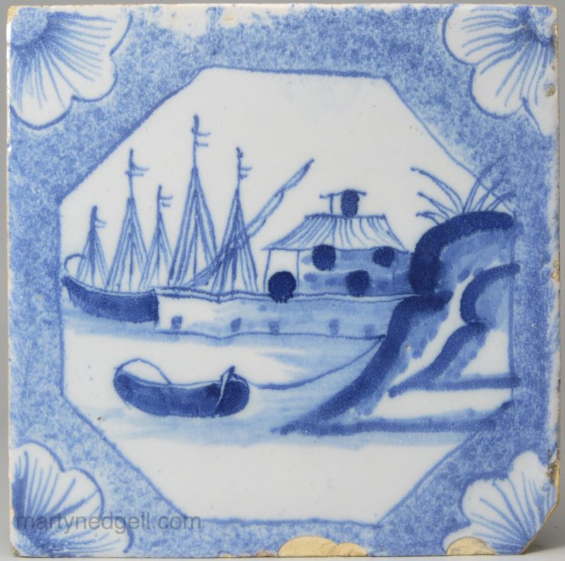 Liverpool delft tile, circa 1750