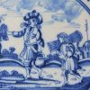 Dutch Delft Biblical tile, 'Abraham & Isaac' circa 1740