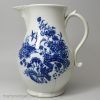 Caughley porcelain serving jug decorated with the printed Fence pattern, circa 1780