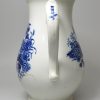 Caughley porcelain serving jug decorated with the printed Fence pattern, circa 1780