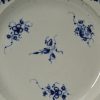 Pearlware pottery plate with shell edge and blue floral decoration under the glaze, circa 1790