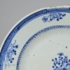 Chinese porcelain plate, export market, circa 1790