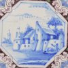 Dutch Delft polychrome tile, circa 1740