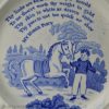 Pearlware pottery child's plate 'MY NOBLE PONY', circa 1820