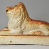 Saltglaze stoneware model of a lion, circa 1840, probably Brampton Pottery