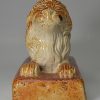 Saltglaze stoneware model of a lion, circa 1840, probably Brampton Pottery