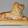 Saltglaze stoneware model of a lion, circa 1840, probably Brampton Pottery