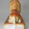 Saltglaze stoneware model of a lion, circa 1840, probably Brampton Pottery