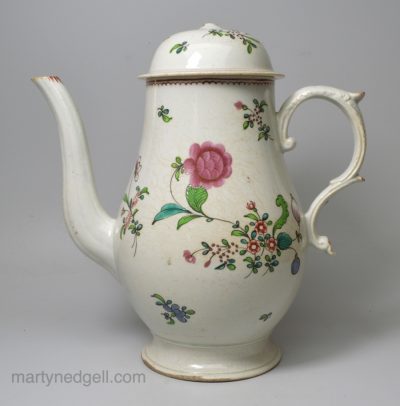 Liverpool porcelain coffee pot, circa 1775 John Pennington