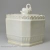 Pearlware pottery sugar box, circa 1810