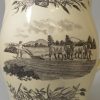 Creamware pottery jug decorated with prints 'DANCING BEAR' and 'GOD SPEED THE PLOUGH, circa 1790