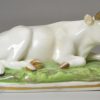 Pair of Staffordshire porcelain bulls, circa 1830