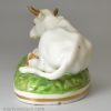 Pair of Staffordshire porcelain bulls, circa 1830