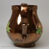 Copper lustre jug, circa 1840