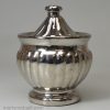 Silver lustre mustard pot and cover, circa 1840