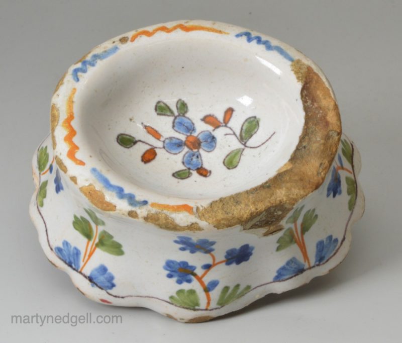 French tin glazed table salt, circa 1780