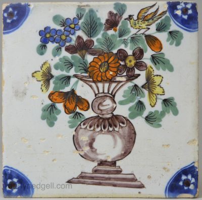 Liverpool delft Fazackerly tile, circa 1760