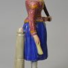 Staffordshire pearlware pottery figure of Madam Vestris playing the Broom Girl, circa 1820