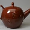 Staffordshire glazed red stoneware teapot, circa 1780